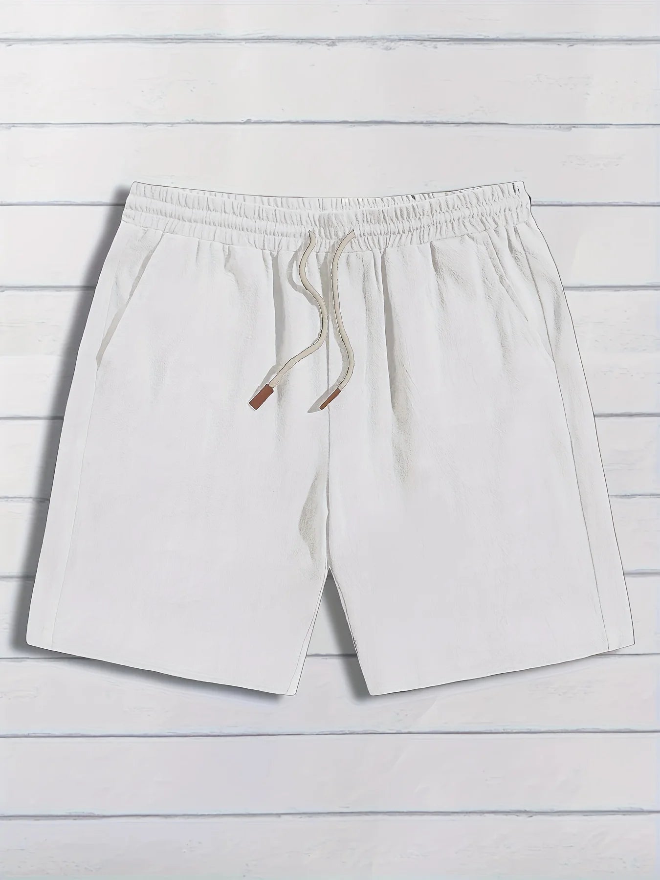 Summer thin linen shorts for men, loose and casual, five-inch pants, cotton and linen, breathable, suitable for beach and sports