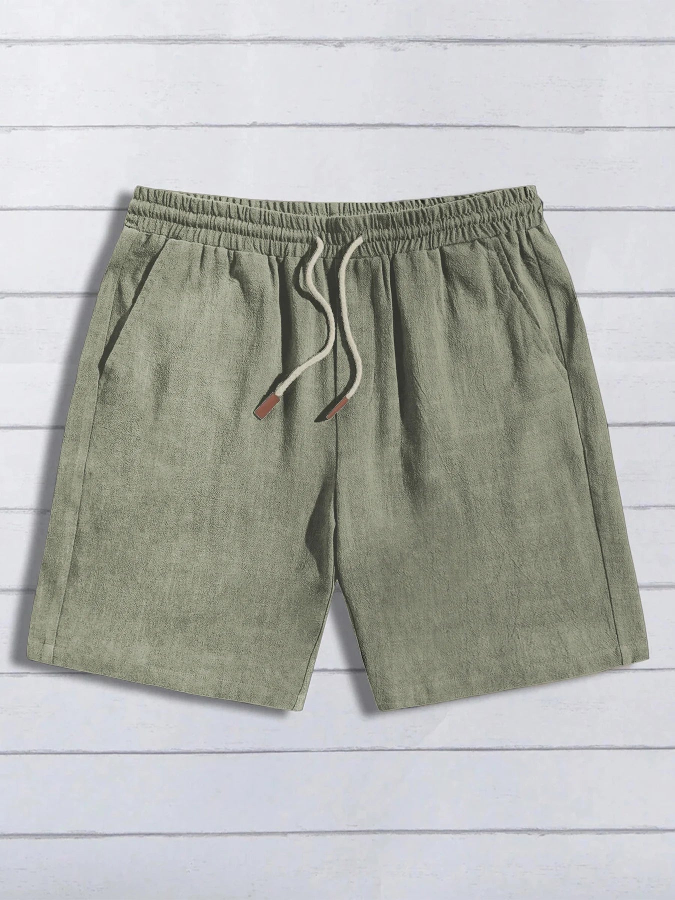 Summer thin linen shorts for men, loose and casual, five-inch pants, cotton and linen, breathable, suitable for beach and sports
