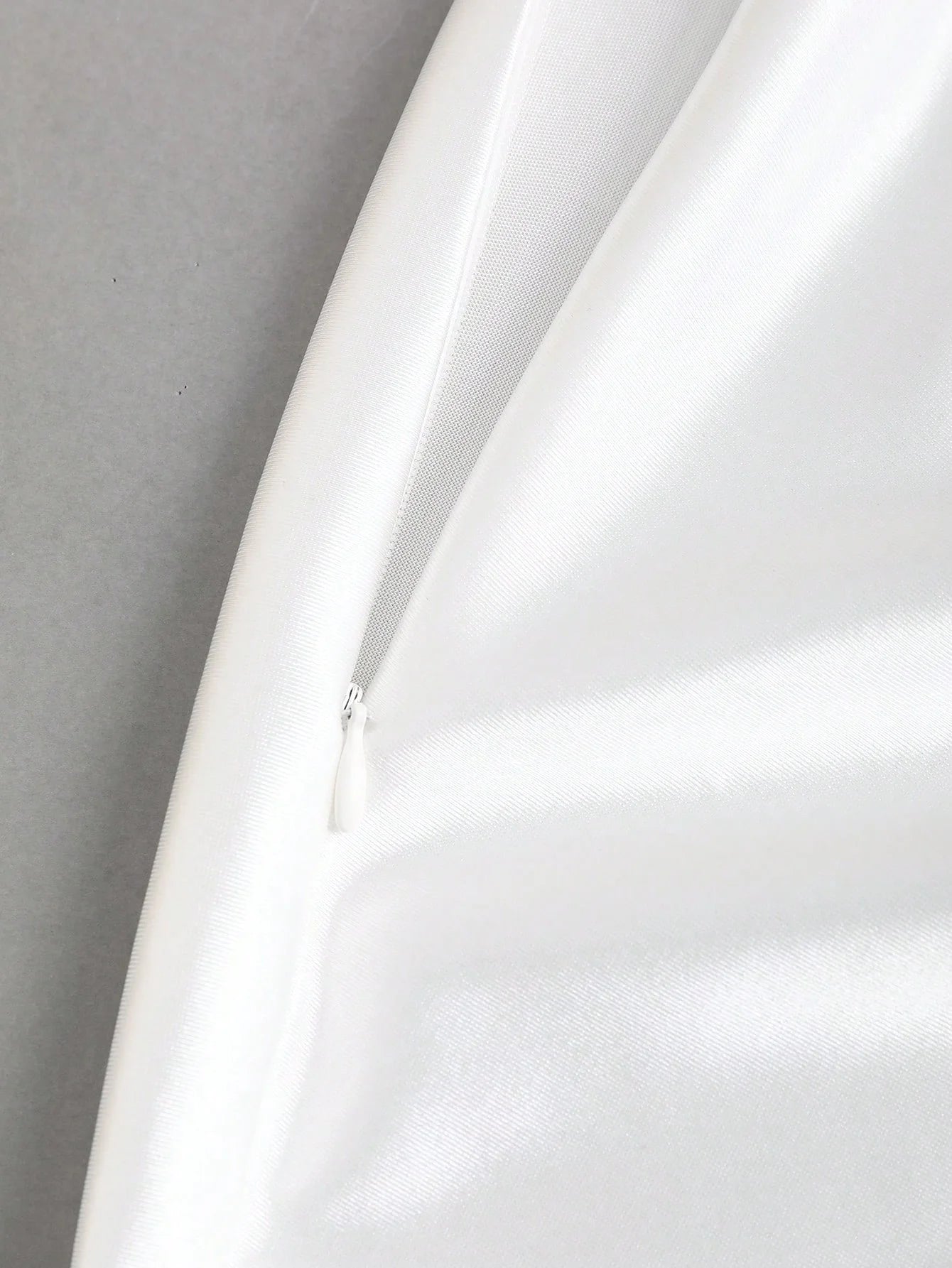 White Pleated Fishtail Skirt