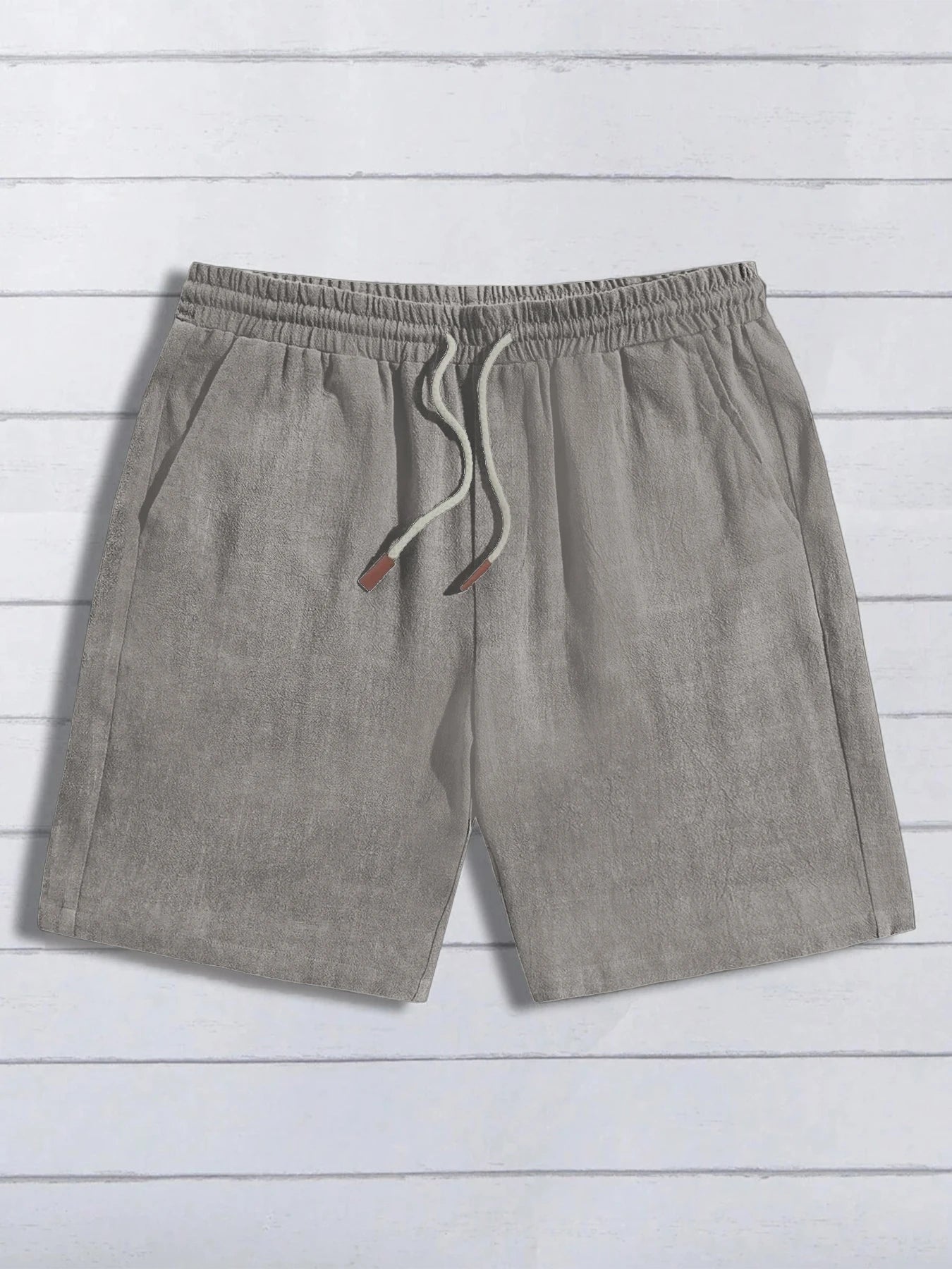 Summer thin linen shorts for men, loose and casual, five-inch pants, cotton and linen, breathable, suitable for beach and sports
