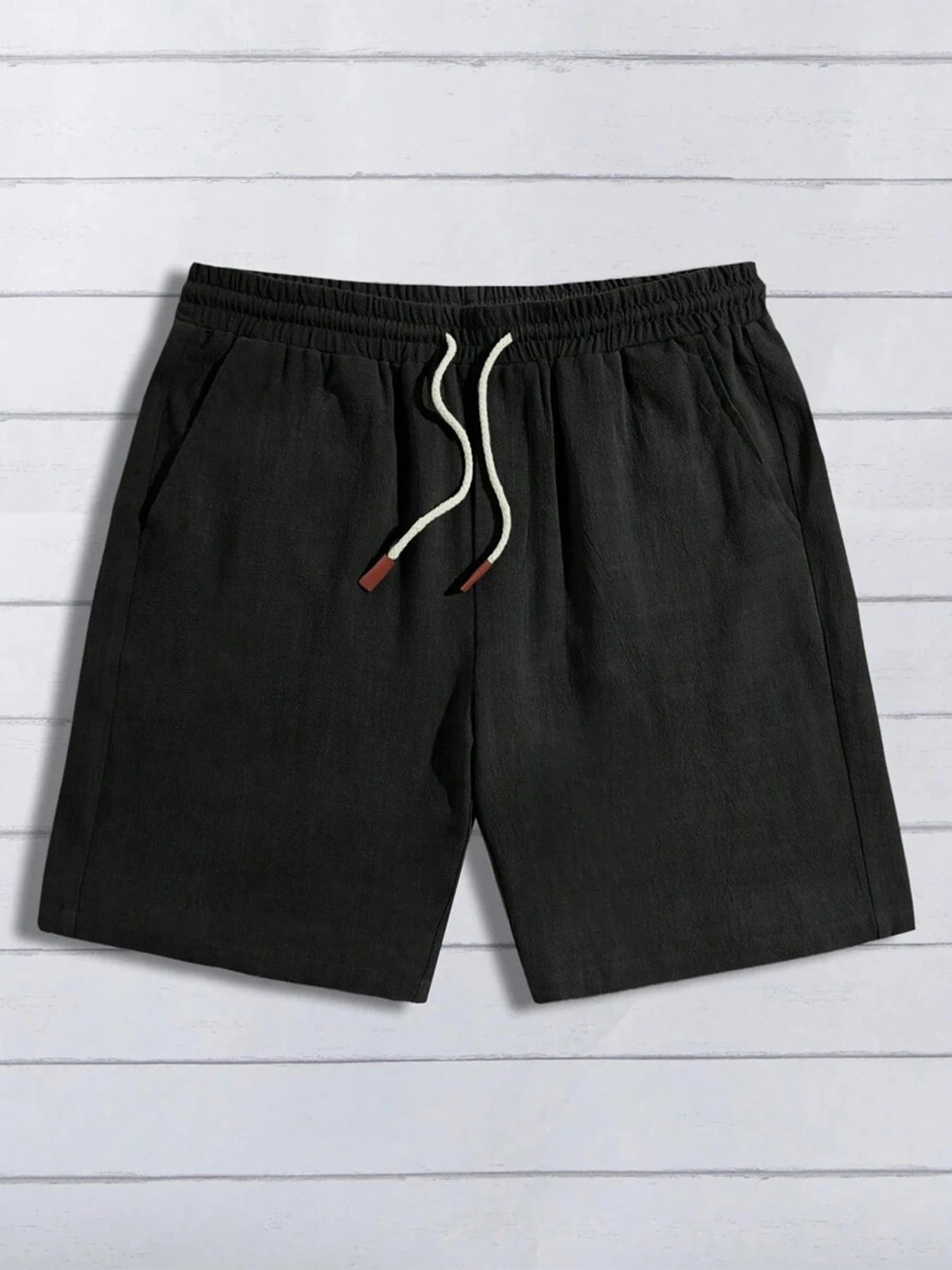 Summer thin linen shorts for men, loose and casual, five-inch pants, cotton and linen, breathable, suitable for beach and sports