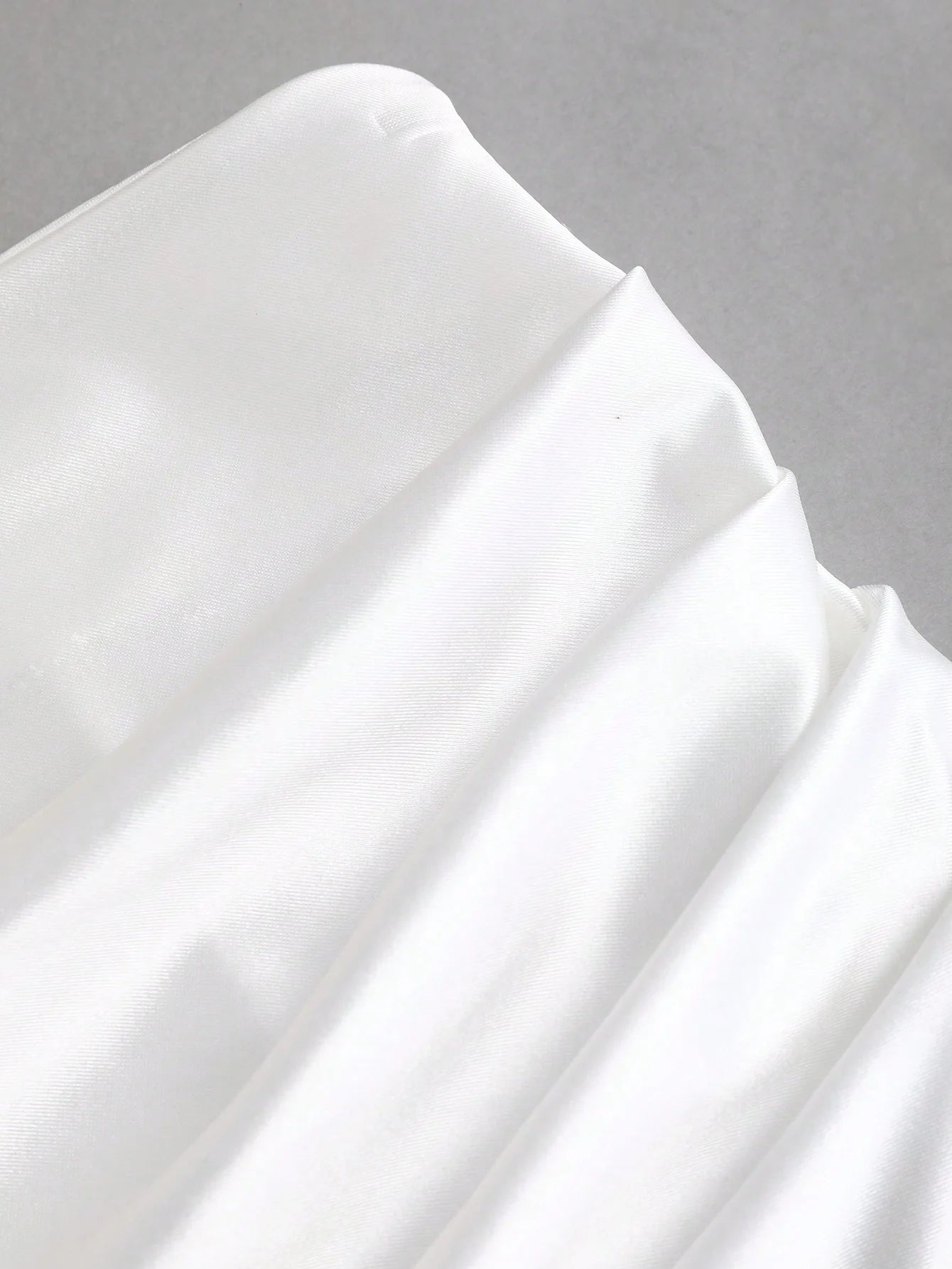 White Pleated Fishtail Skirt