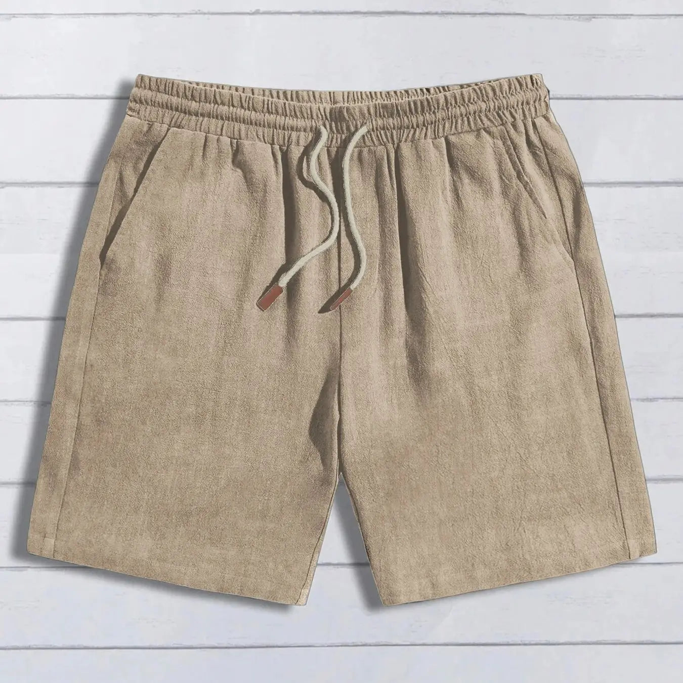 Summer thin linen shorts for men, loose and casual, five-inch pants, cotton and linen, breathable, suitable for beach and sports