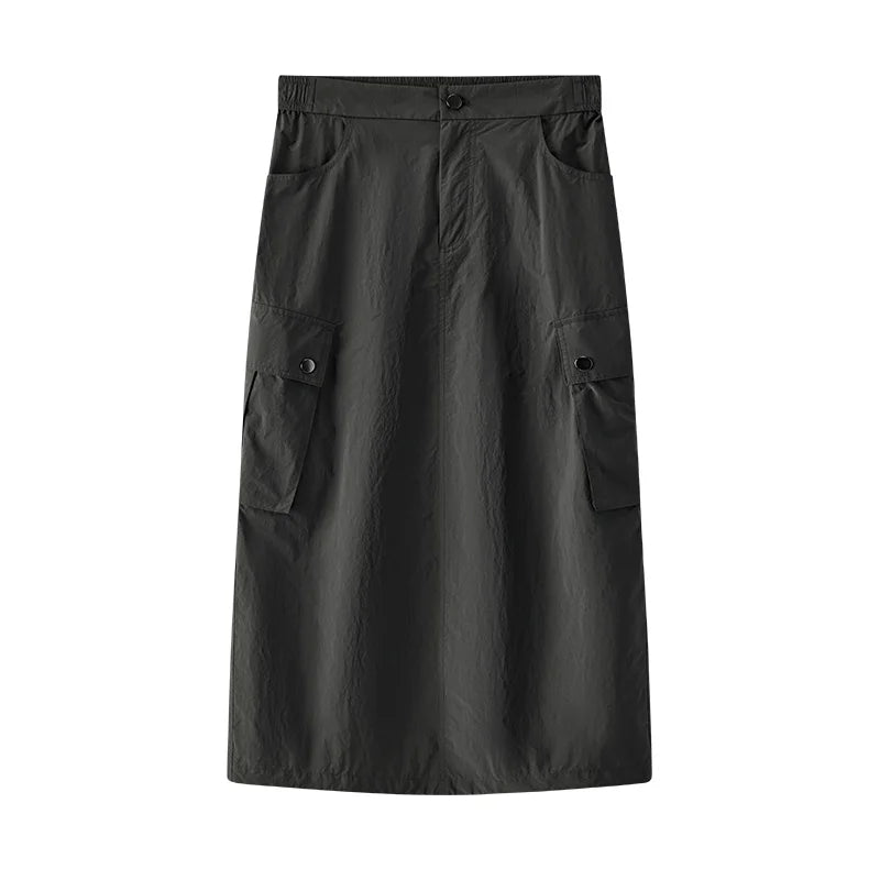 Semir Women Skirt Textured UV Protection Cool Feeling Slit Workwear High Street Outdoor Maxi 2026 Summer Fashion Top